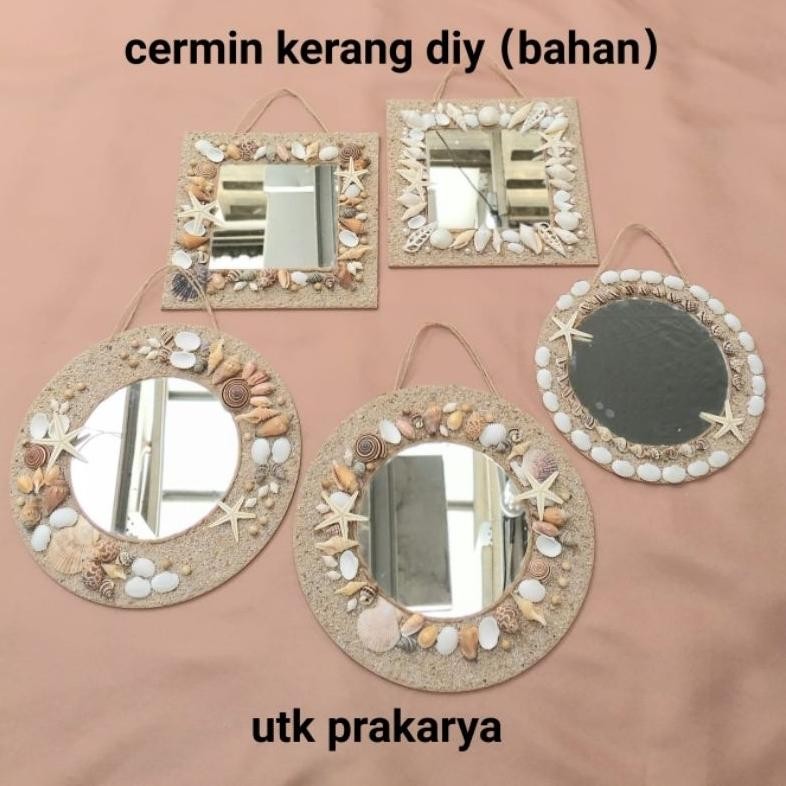 Cermin Kerang Prakarya Diy Bahan Kerang Hias