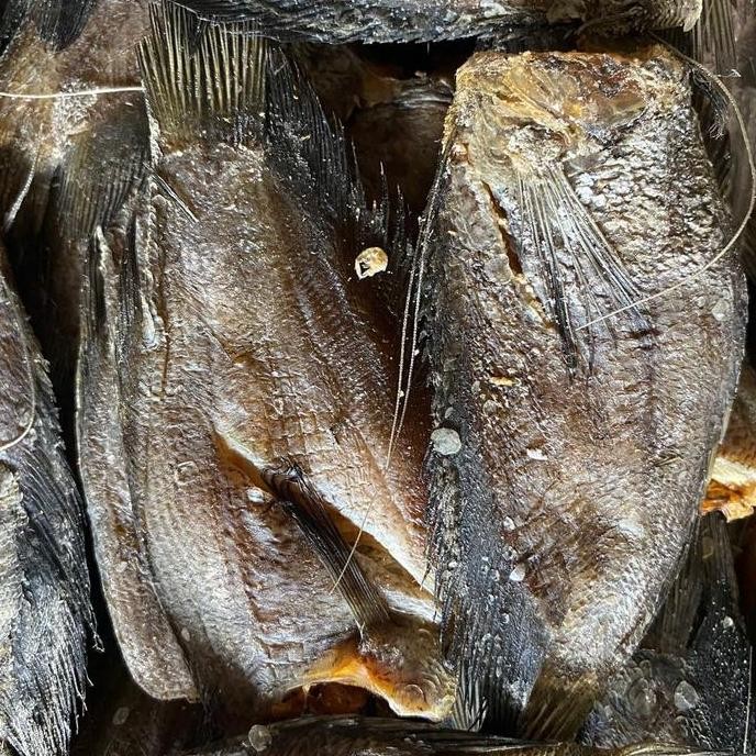 

ikan asin Sepat Siam Besar kemasan 1kg,1/2kg,250gram dan paket 10ribu