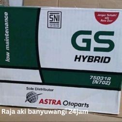 Aki Mobil 12V 75Ah  GS Hybrid N70Z / 75D31R – Aki Hybrid – Bergaransi