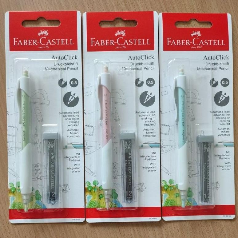 

Pensil Mekanik 0,5 Set Faber Castell 533894 AutoClick Mechanical Pensil 0.5 DiM