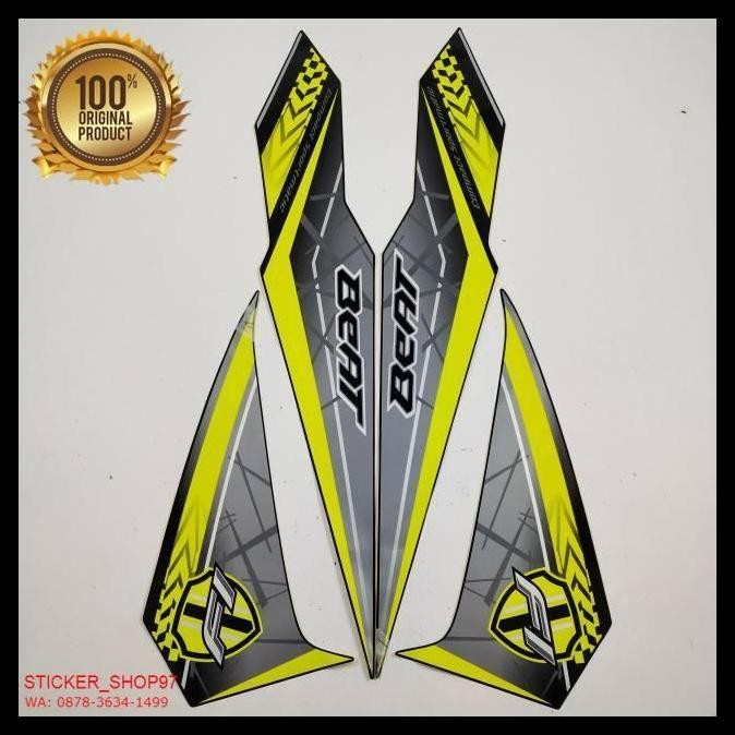 DISKON (ORI) STRIPING HONDA BEAT FI ESP 2016 2017 HITAM KUNING ORIGINAL 