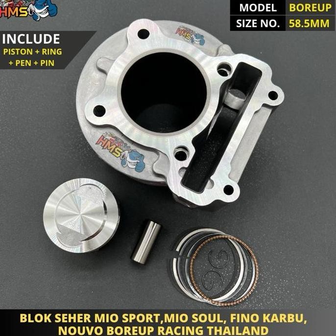 Blok Seher Mio Sporty Mio Soul Fino Karbu Nouvo Racing Boreup Bore Up 58.5 Thailand Ready