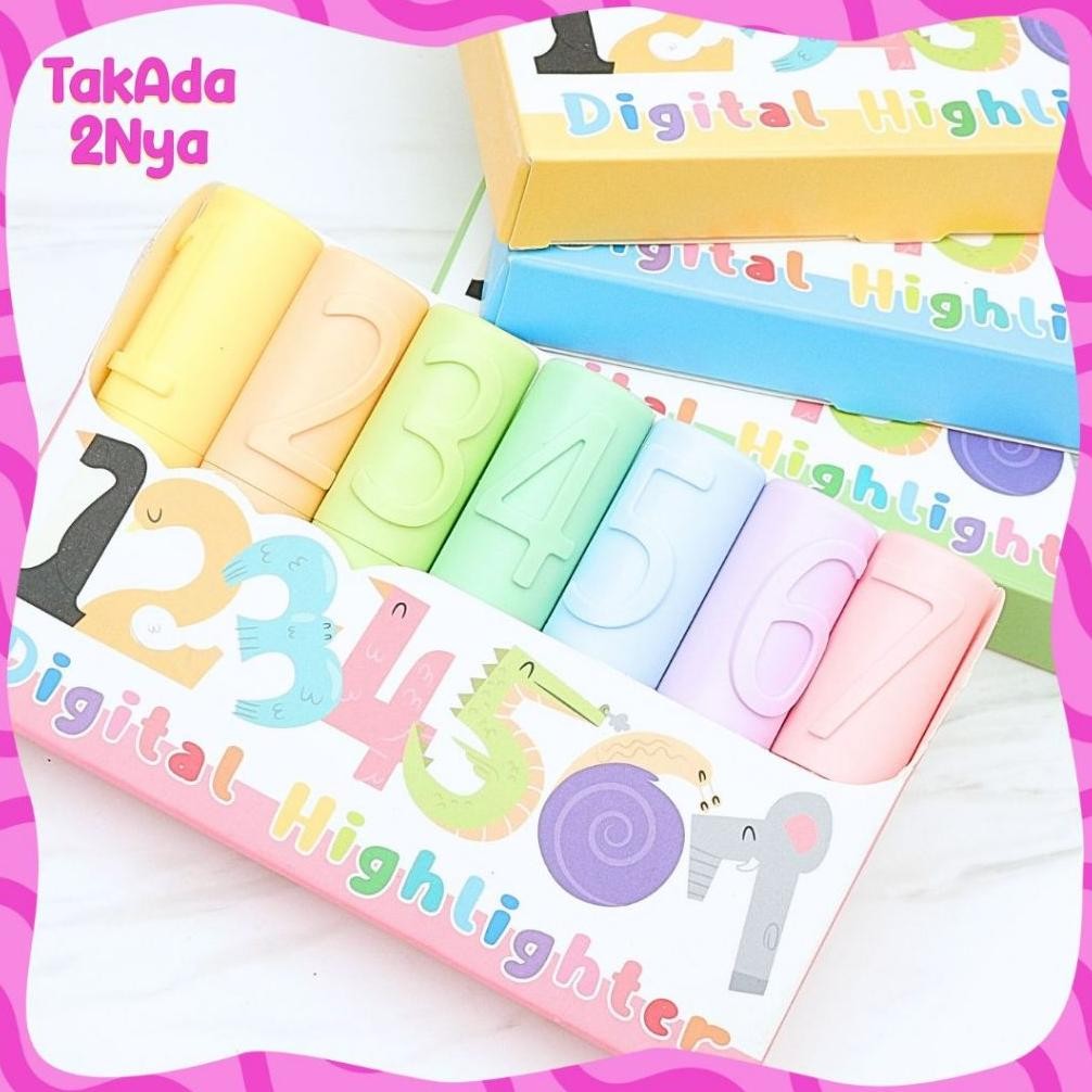 

Highlighter One Meter Sunshine MD-116 Angka Set 1-7 Marker Textlighter Textliner Penanda Halaman DiM