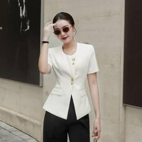 Atasan Blazer Lengan Pendek 6913 Blazer Wanita Kekinian