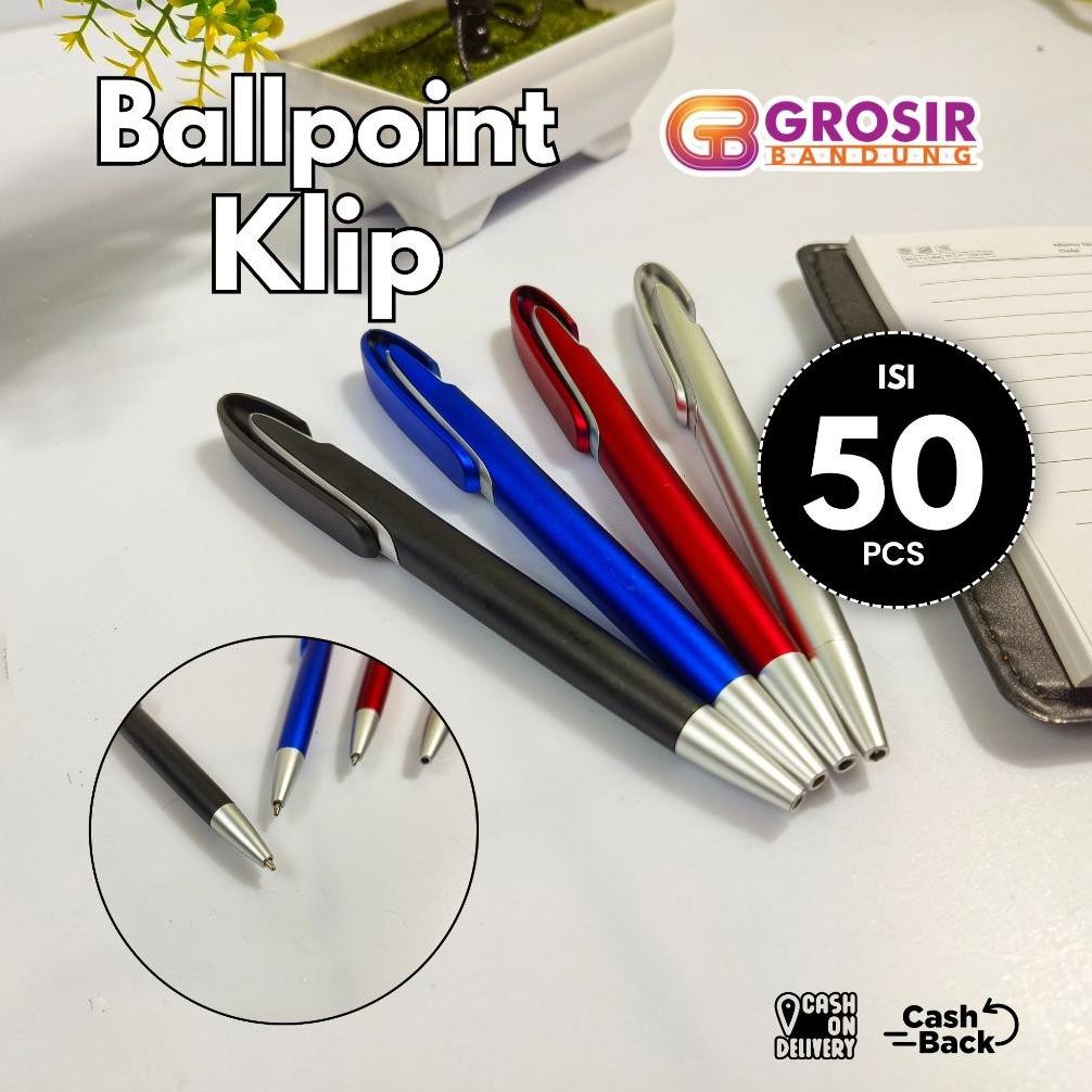 

[ISI 50]Ballpoint Clip Bolpen Klip Murah Souvenir Pernikahan Acara Dll DiM