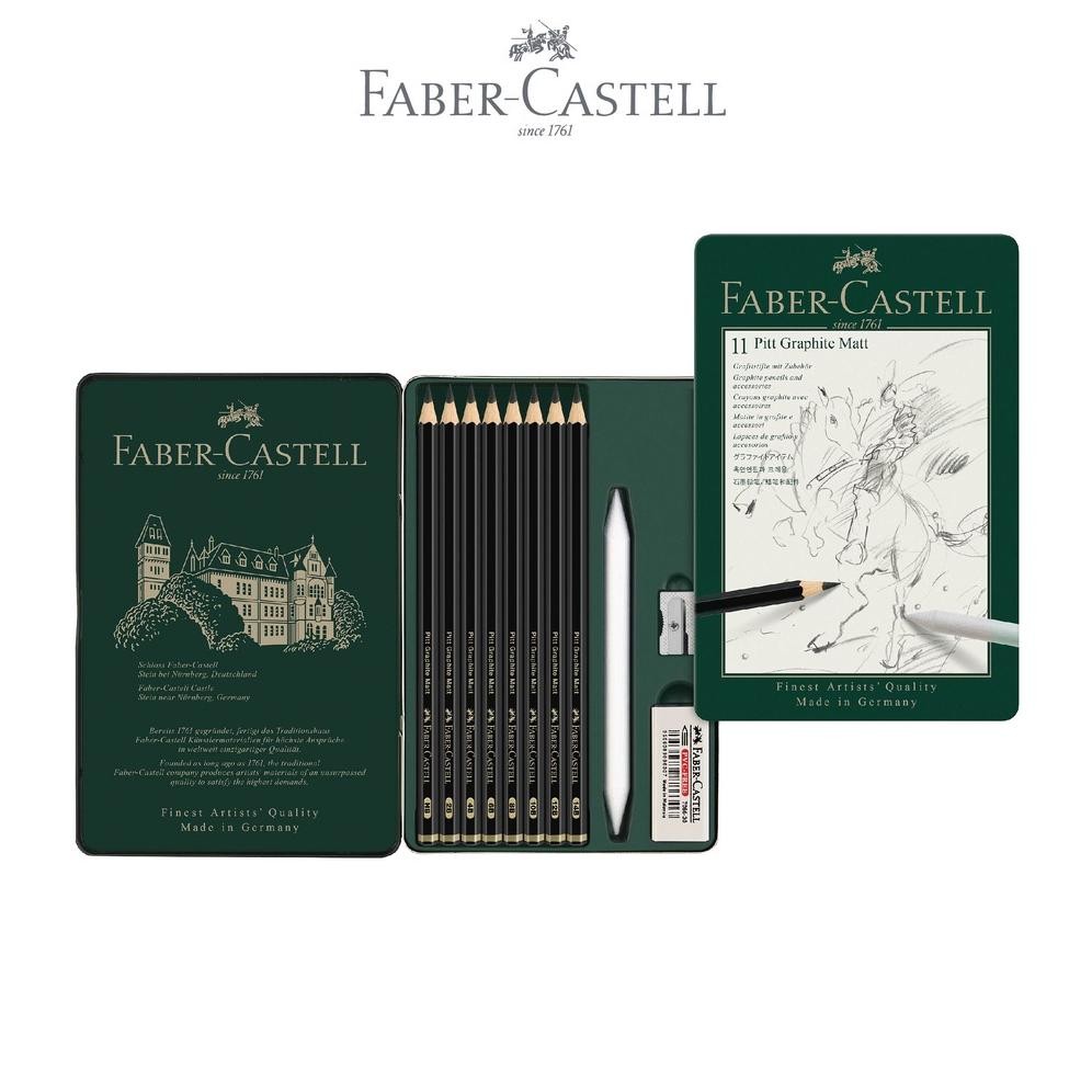 

Pensil Set 11 Faber-Castell 11 Pitt Graphite Matt 115220 Pensil Hitam Pekat- SHSNP DiM