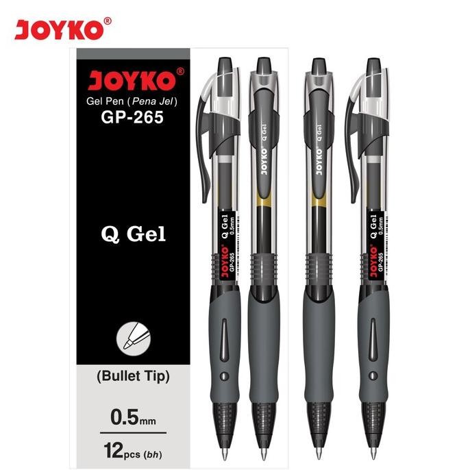 

Joyko Gel Pen Pulpen Pena GP-265 Q Gel 0.5 mm Klik 12 Pcs 1 Kotak Ori DiM