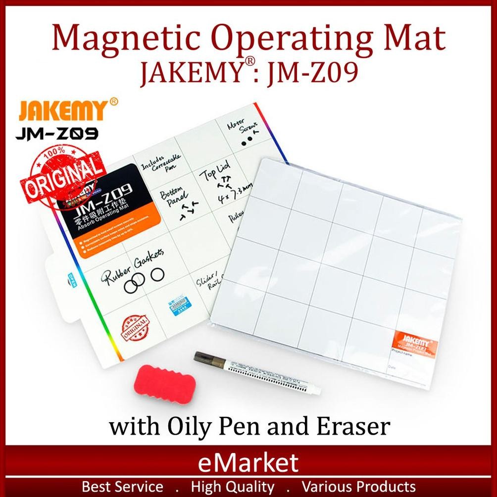 

Magnetic Operating Mat JAKEMY JM-Z09 ORIGINAL / Oily Pen Eraser / Karpet Kerja Magnetik / Erasable M DiM