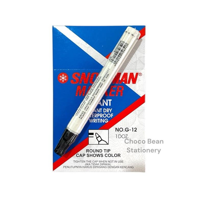 

[ 1 Pack ] Spidol Permanent Snowman G-12 / Spidol Permanen Snowman G12 DiM