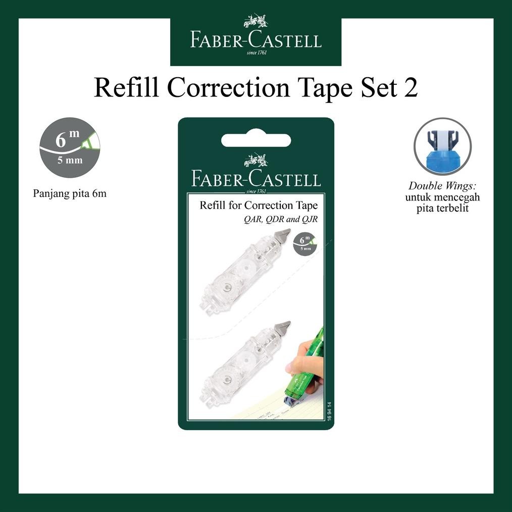 

Refill Correction Tape Faber Castell Tipe QAR/QJR/QDR/Chameleon/R1/Twist Correction/Set 2 Pcs DiM