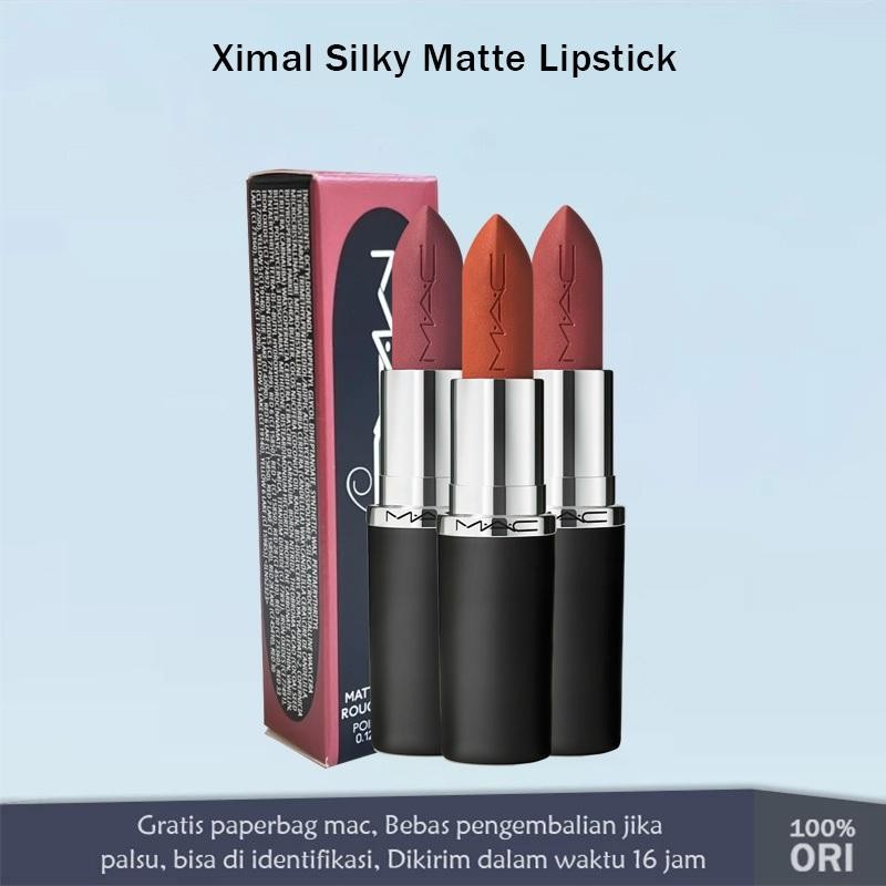 Mac Ximal Silky Matte Lipstick Full Size 3.5Gr / Lipstik Tahan Lama / Kinda Sexy Terbaru Best Qualit