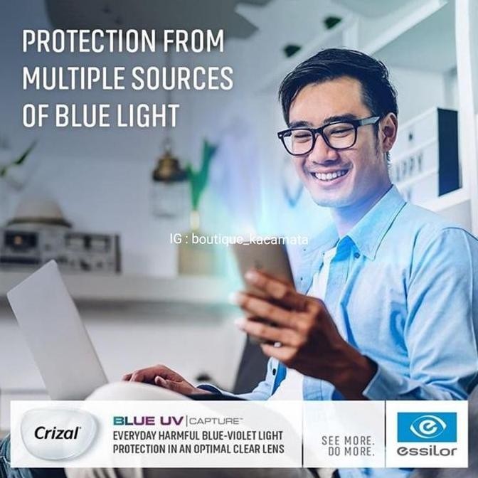 Lensa Essilor Fsv 1.56 Blue Uv Capture Crizal Easy Pasti Promo