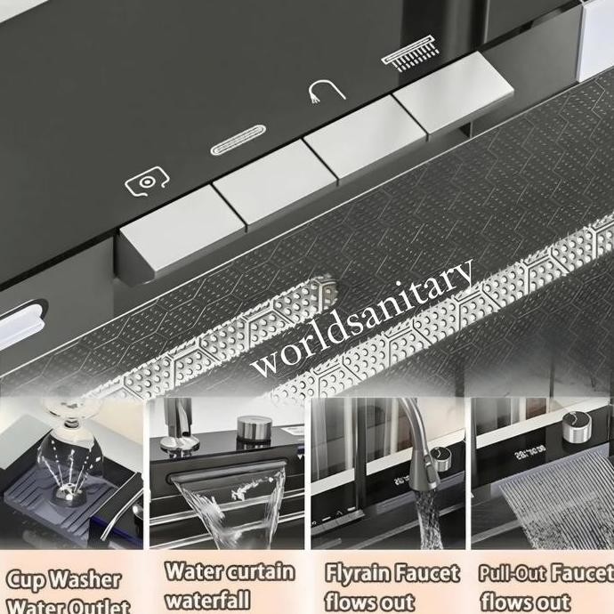 Kitchen Sink Luxury LED Josida | Bak Cuci Piring Black 7545