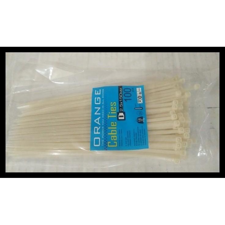 

DISKON KABEL TIS TIES TALI SEROT 2.5 MM X 15 CM PUTIH 100 PCS PACK
