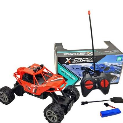 Remote Control Mobil Jip x cross country climbing Mainan Rc Off Road Jeep Ban Karet Mobilan Trail Re