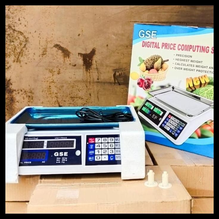 TERMURAH TIMBANGAN BUAH / DUDUK DIGITAL 40 KG GSE TIMBANGAN INDOMARET 40KG 
