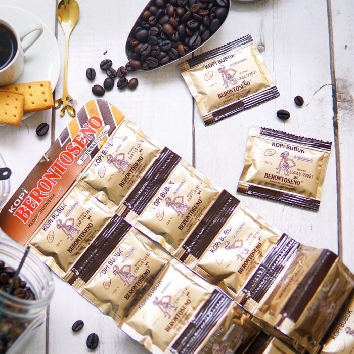 

Kopi Bubuk Berontoseno Internasional Sachet Gantung 3,5 Gram Isi 20 Pcs