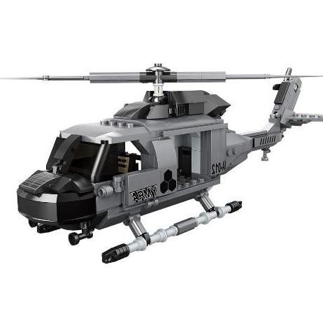 Mainan Puzzle Balok Bangunan Lego Helicopter Militer 425Pcs