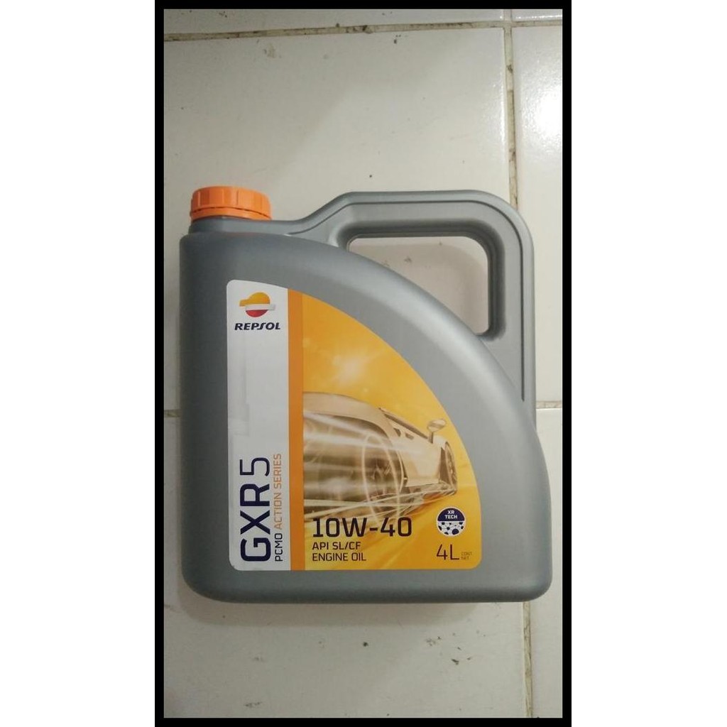 TERMURAH OLI MESIN MOBIL BENSIN DIESEL REPSOL GXR 5 10W-40 SL CF 4 LITER 