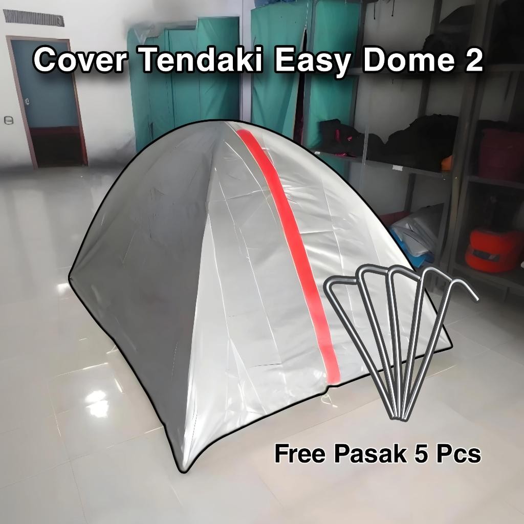 Cover Tenda / Outer Tenda Tendaki Easy Dome 2 / Co Trek 2P | Bonus Pasak 5 Pcs | Bukan Tenda Termura