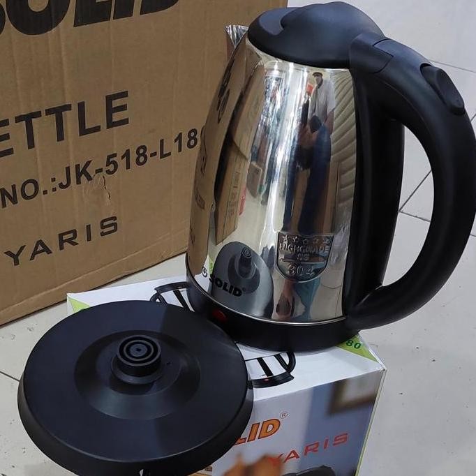 TEKO LISTRIK | KATEL PEMANAS AIR ELEKTRIK SOLID STAINLESS (1,8 LITER )