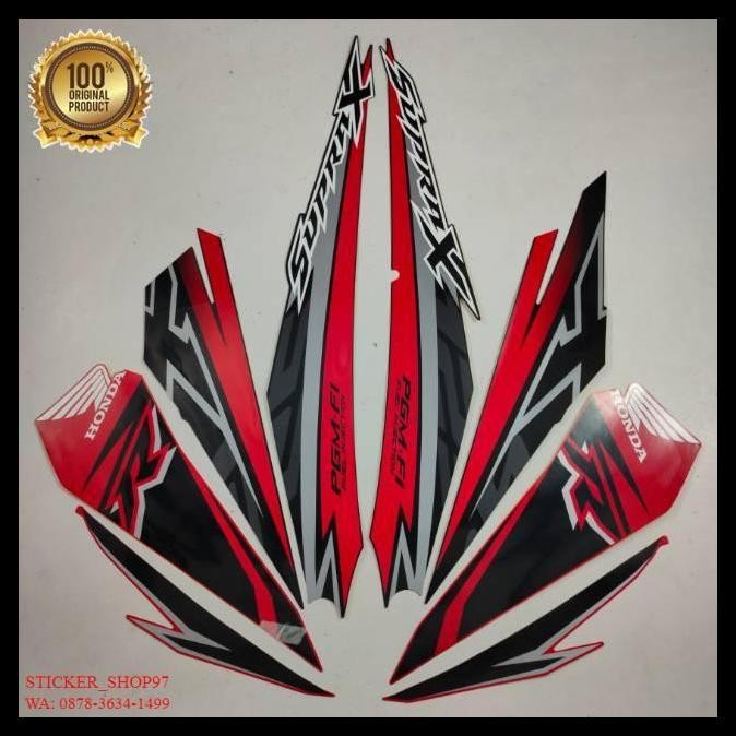 BEST DEAL (ORI) STRIPING HONDA SUPRA X 125 FI 2018 MERAH HITAM KUALITAS ORIGINAL 