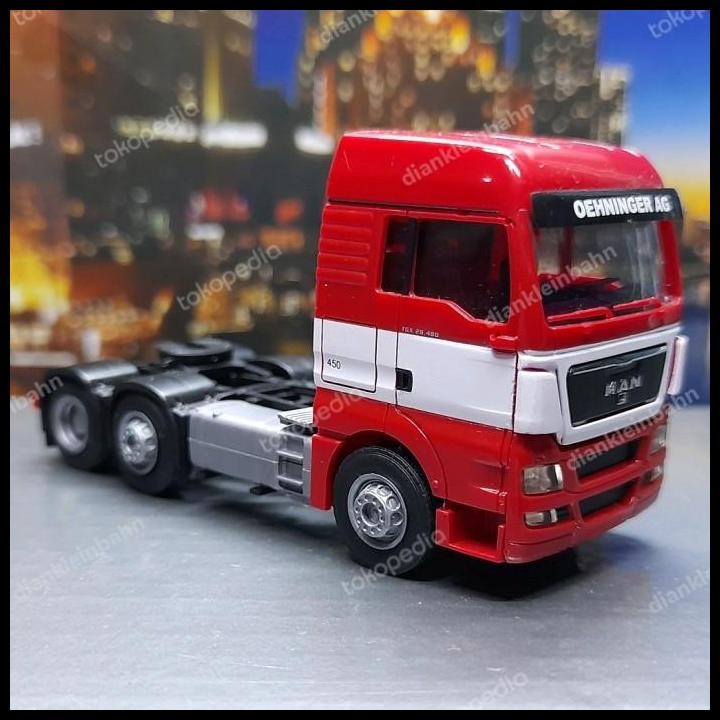 HOT DEAL AWM HEAD TRUCK 3 AS SKALA 1:87 MAN MERAH PUTIH LIVERY OEHNINGER AG C07 