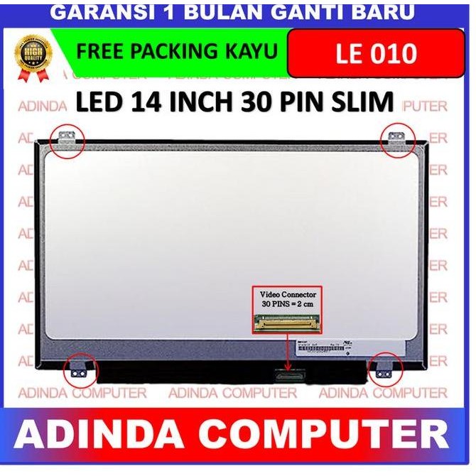 TERBARU - LCD LED Lenovo Thinkpad L440 S440 T440 T440P T450 14.0 30 Slim