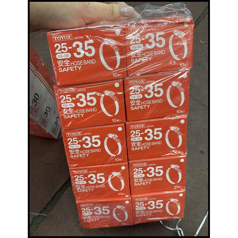 Toyox Clamp FS-35 (1 BOX 10 PCS) / Klem Toyox Stainless Steel FS35