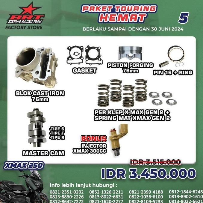 BLOK XMAX 76 CASTING IRON 300CC