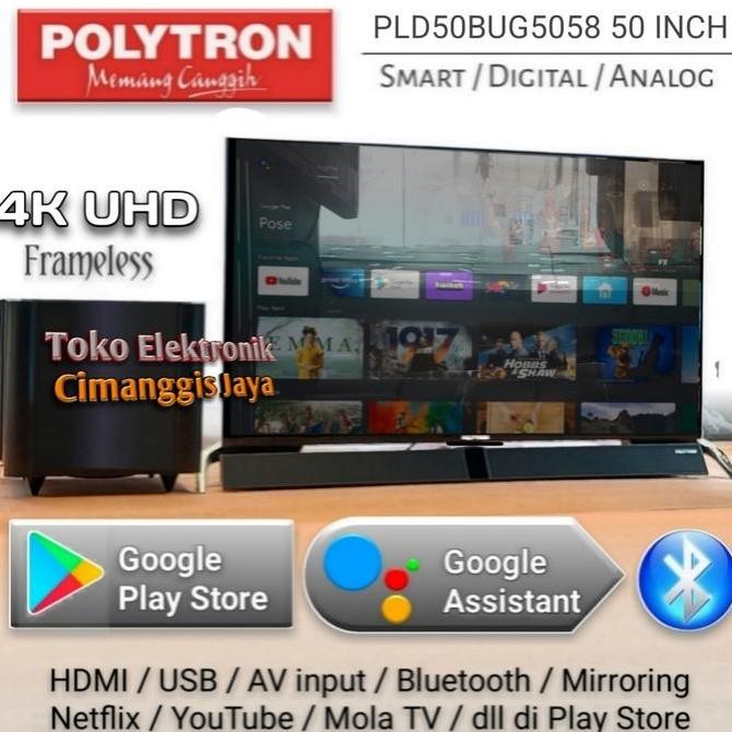 TERBARU - Smart tv led Polytron 50 inch android