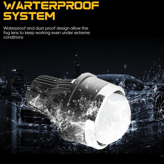 F10 - Lampu LED Foglamp Projector 3 Warna | Foglamp Biled Projie 3 Warna F10 Vahid | Lampu Kabut 3 W