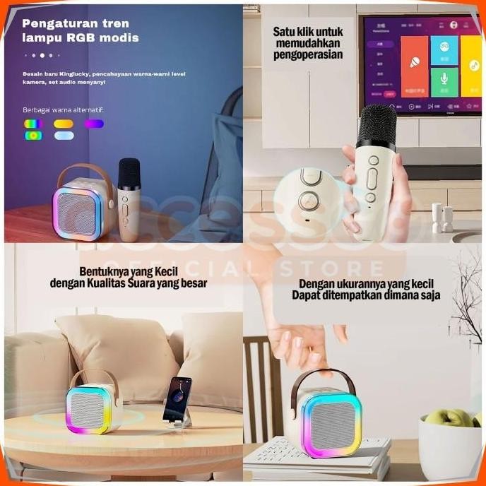 Mini Karaoke K12 Colorful Mini Karaoke Microphone Speaker Set