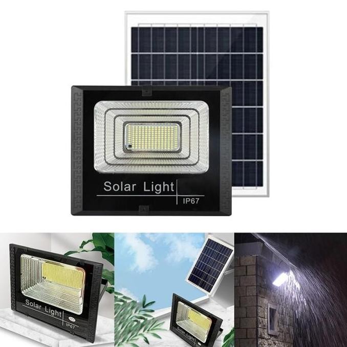 Lampu LED Solar Panel Outdoor Light IP67 Cool White 25W 1000mAh murah