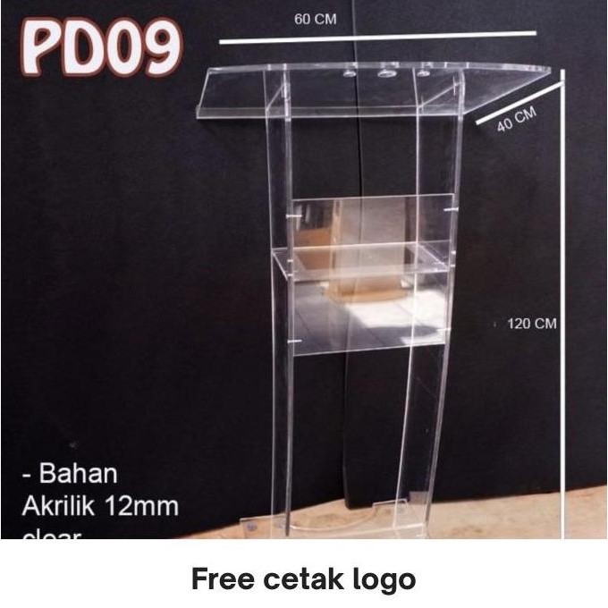

Akrilik Podium/Akrilik Meja/Acrylic Mimbar/Tebal 12Mm
