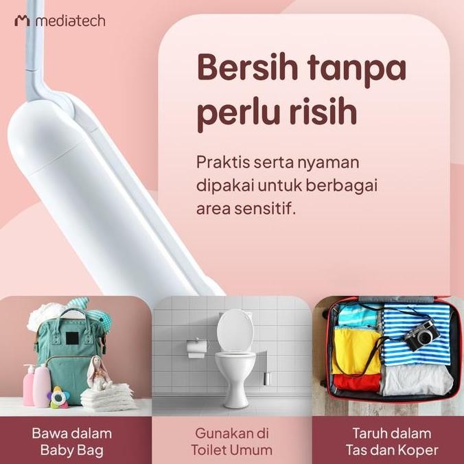 Mediatech Travel Bidet Portable Electric Spray Bidet- 82572