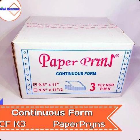 

TERLARIS - Kertas Continuous Form 9,5" x 11" 3 PLY NCR K3 PaperPryns