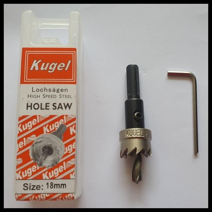DISKON KUGEL HOLE SAW HSS 18 MM - MATA BOR BESI 18 MM ORIGINAL HOLE SAW ASLI KUGEL 