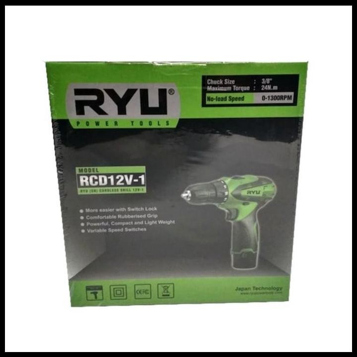 TERBARU RYU CORDLESS 12V-1 - MESIN BOR BATERAY RYU - BOR CAS RYU 