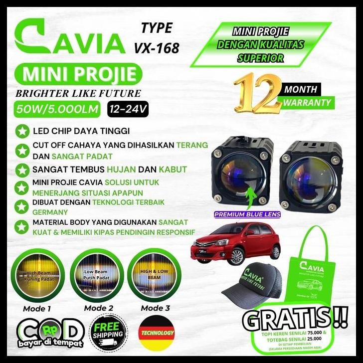 TERMURAH MINI PROJIE LAMPU TEMBAK ETIOS VALCO LED LASER FOGLAMP PREMIUM CAVIA 