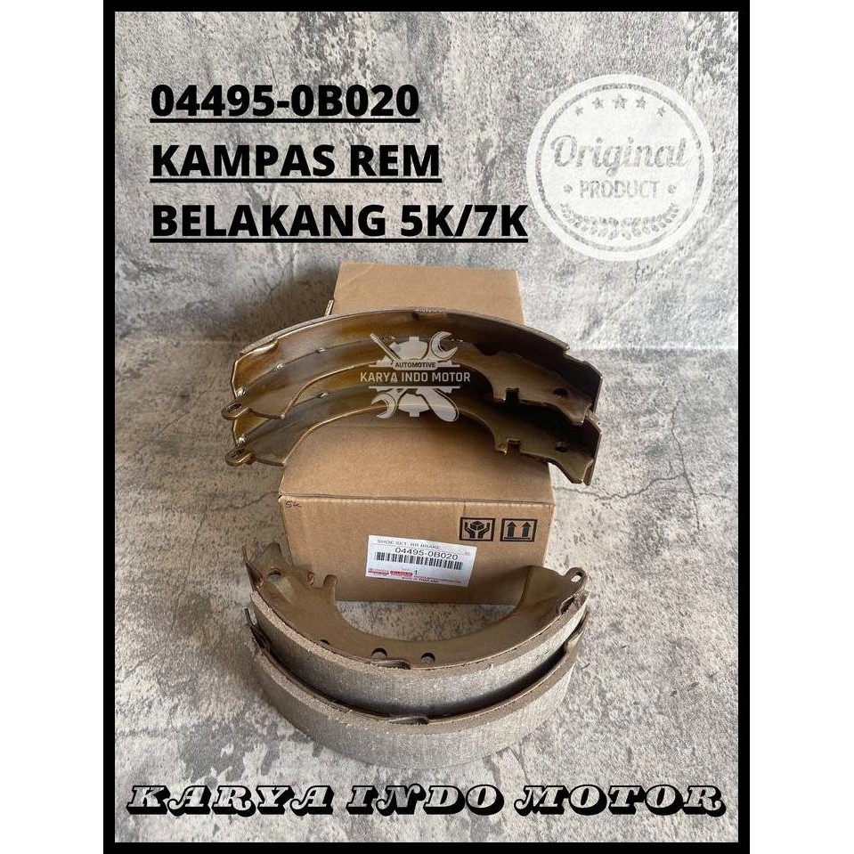 GRATIS ONGKIR BRAKE SHOE KAMPAS REM BELAKANG 5K/7K 04495-0B020 