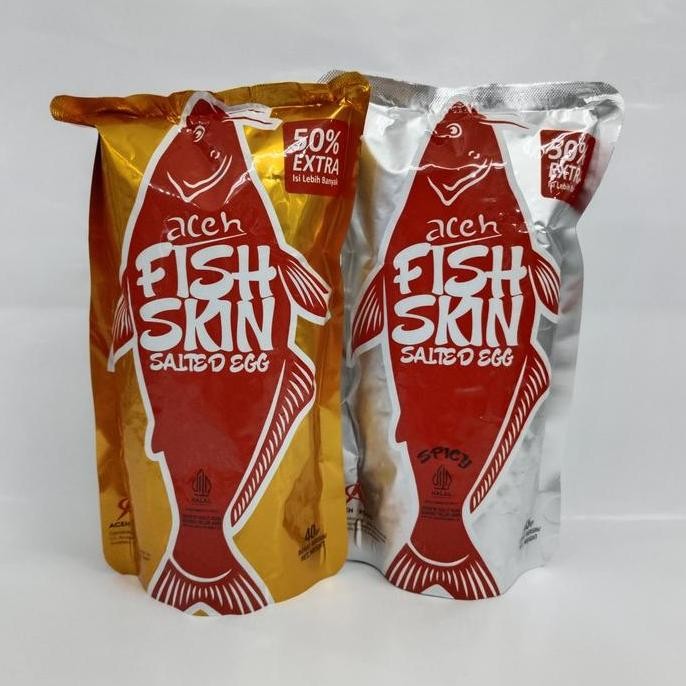

DUA PUTRA TANJUNG / KERIPIK KULIT IKAN BUMBU TELUR ASIN / ACEH FISH SKIN