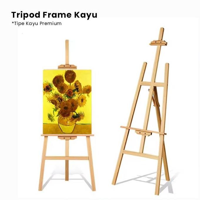 

Stand Frame Tripod / Wooden Easel Tripod Kayu Stand Lukis Bingkai Foto