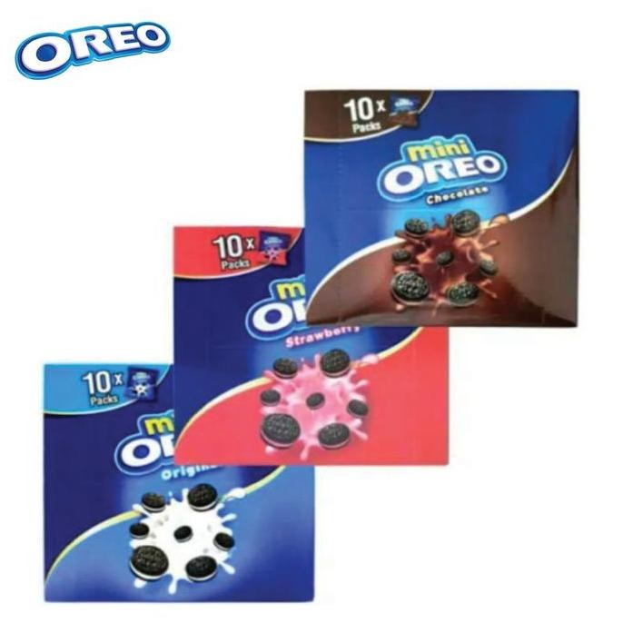

Biskuit Sandwich Oreo Mini Box 10 Pcs X 20.4 Gr Gram Manis Gurih Renyah Original / Chocolate / Strawberry Cemilan Makanan Ringan Snack Oleh Oleh Khas Pekalongan Murah Berkualitas Premium