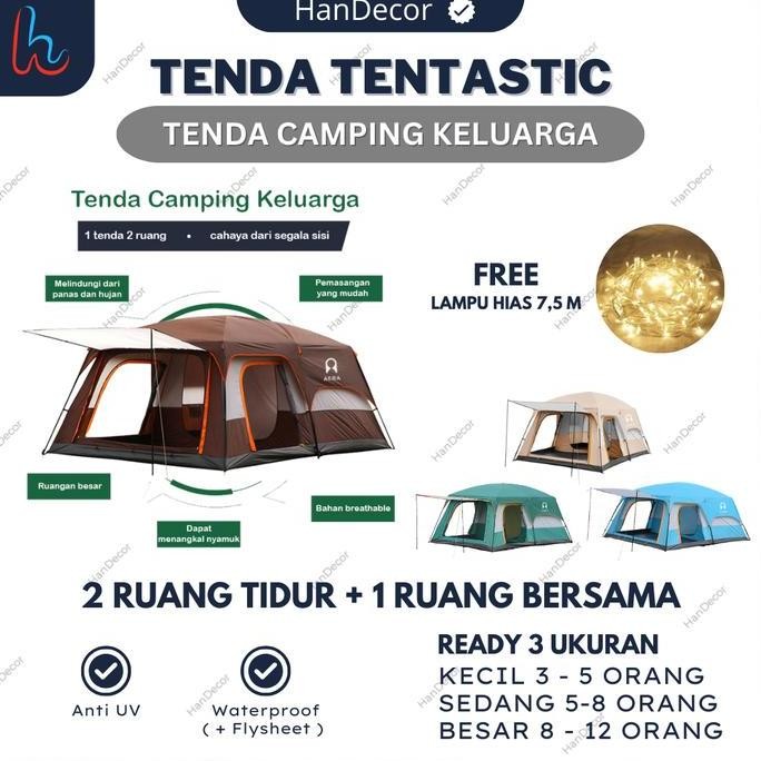 TENDA CAMPING 4 ORANG DEWASA | TENDA CAMPING FAMILY 4 ORANG 2 RUANGAN