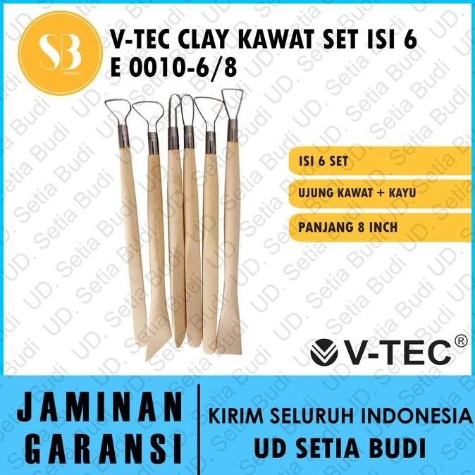 

Alat Butsir Clay Kawat Set Isi 6 V-Tec E 0010-6/8 / Pottery Tool