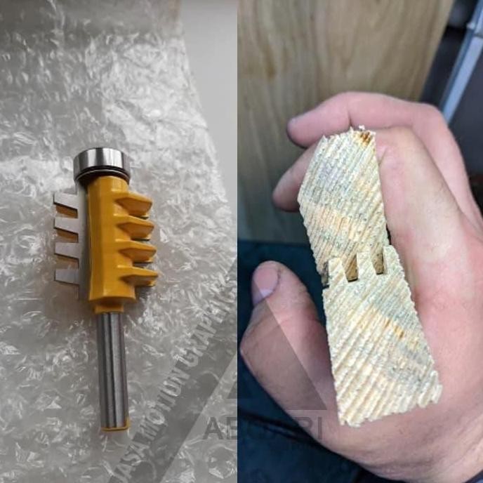 mata profil penyambung papan kayu / finger joint router bit