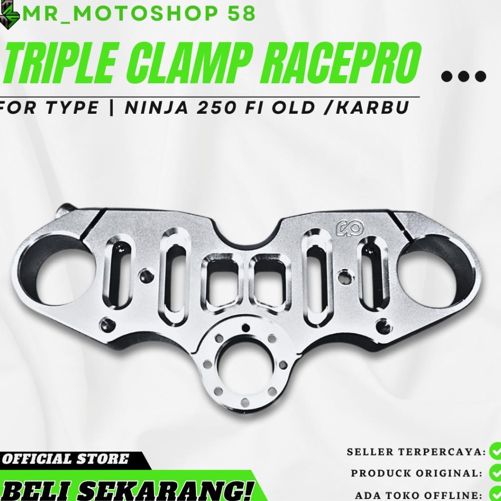 SEGITA ATAS NINJA 250 SEGITA TRIPLECLAMP RACEPRO NINJA 250 FI OLD TRIPLE CLAMP NINJA 250 CARBU