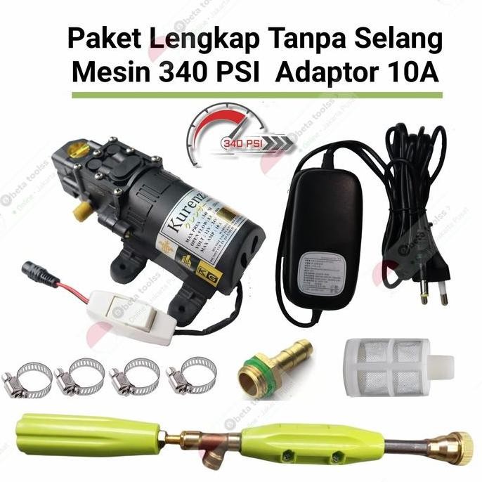 Paket Dinamo Pompa Air 160PSI DC Tanpa Selang Made in Japan Quality