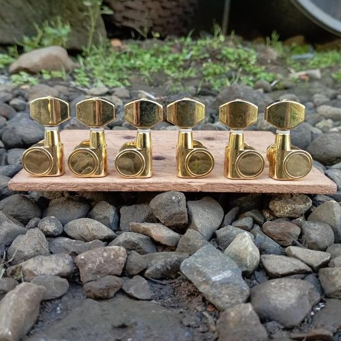 DRYER GITAR SCREWLESS 3R 3L IBANEZ GOLD ORIGINAL TUNER ORIGINAL DAN TERPERCAYA